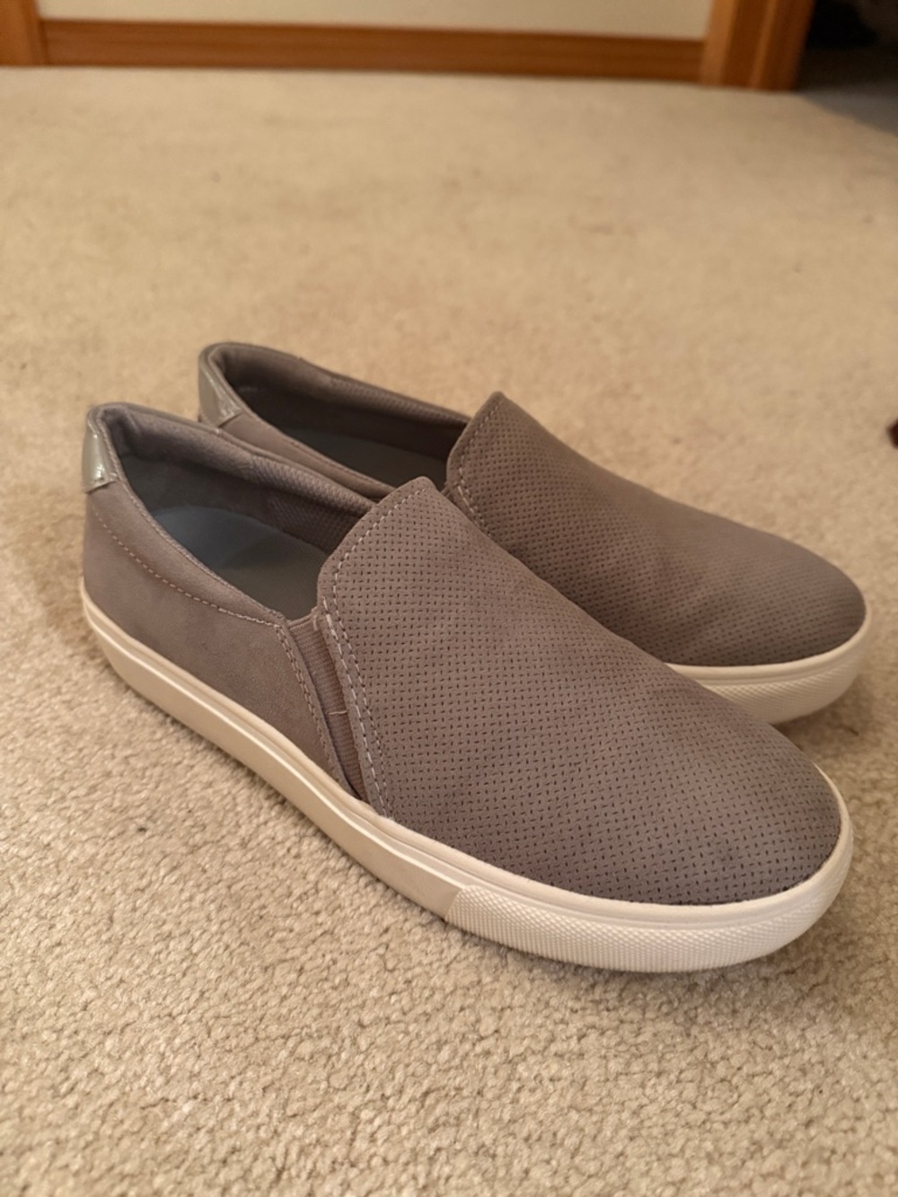 Dr. Scholl's Gray Perforated Slip-On Sneakers
